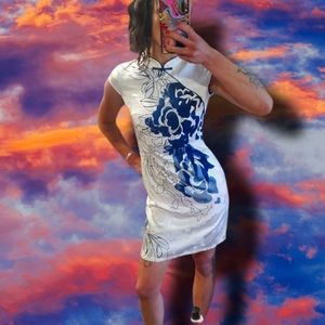 TAOYUMEI Cheong-Sam Chinese Midi Dress Designer